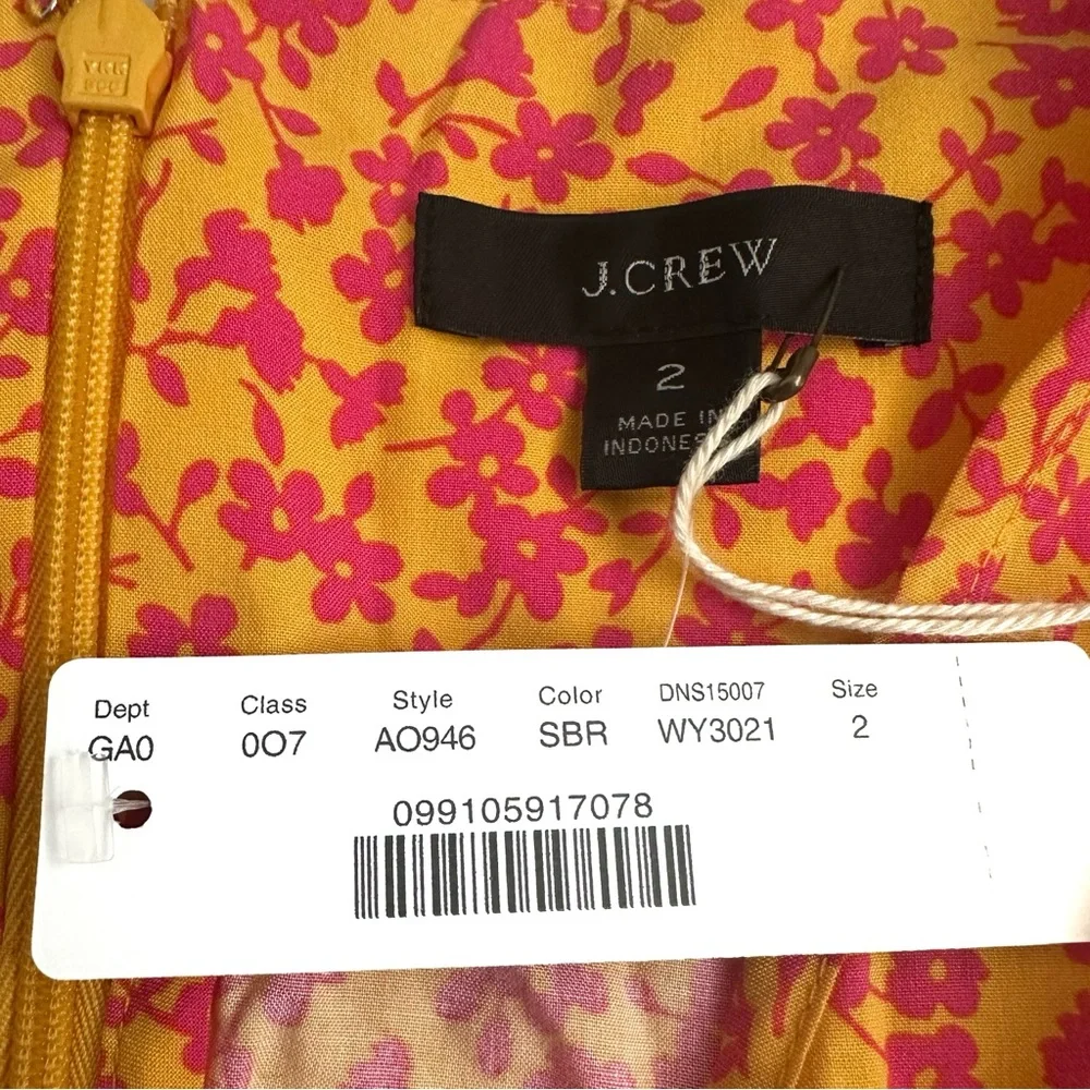 NWT J. Crew Re-Imagined V-Neck Peplum Sleeveless Top Pink Floral Print